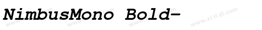 NimbusMono Bold字体转换